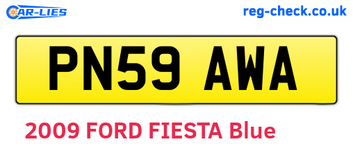 PN59AWA are the vehicle registration plates.