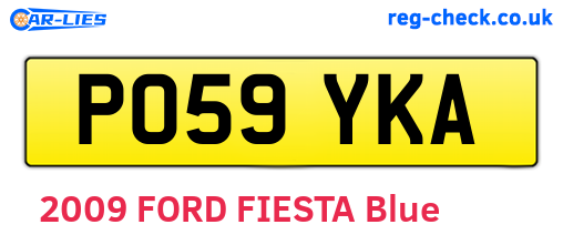 PO59YKA are the vehicle registration plates.