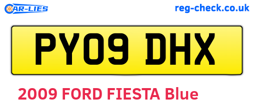 PY09DHX are the vehicle registration plates.