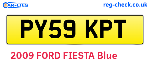 PY59KPT are the vehicle registration plates.