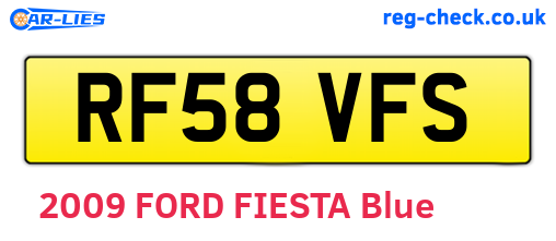 RF58VFS are the vehicle registration plates.