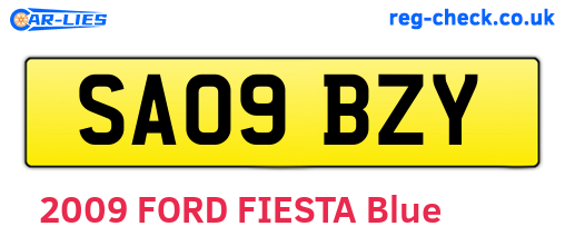 SA09BZY are the vehicle registration plates.