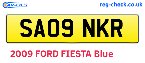 SA09NKR are the vehicle registration plates.