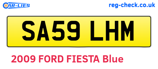 SA59LHM are the vehicle registration plates.
