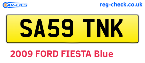 SA59TNK are the vehicle registration plates.