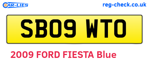 SB09WTO are the vehicle registration plates.