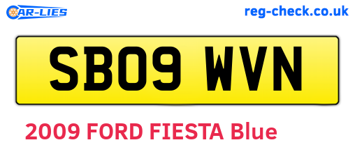SB09WVN are the vehicle registration plates.