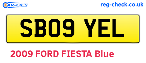 SB09YEL are the vehicle registration plates.