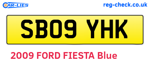 SB09YHK are the vehicle registration plates.