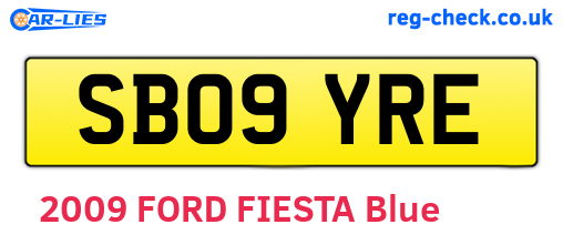 SB09YRE are the vehicle registration plates.
