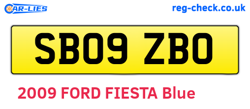 SB09ZBO are the vehicle registration plates.