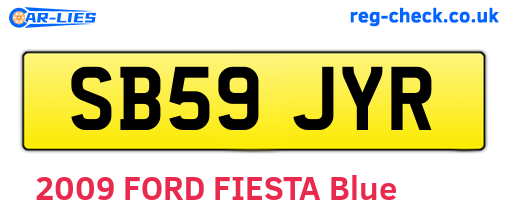 SB59JYR are the vehicle registration plates.