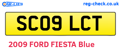 SC09LCT are the vehicle registration plates.