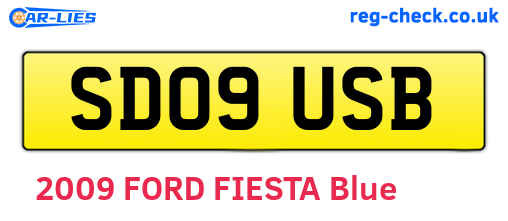 SD09USB are the vehicle registration plates.