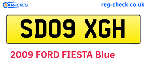 SD09XGH are the vehicle registration plates.