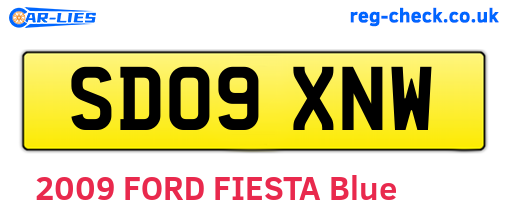 SD09XNW are the vehicle registration plates.