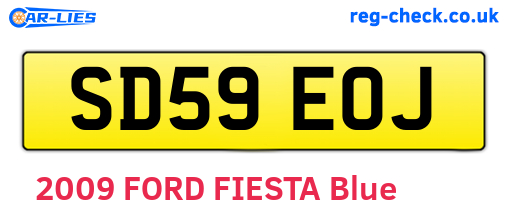 SD59EOJ are the vehicle registration plates.