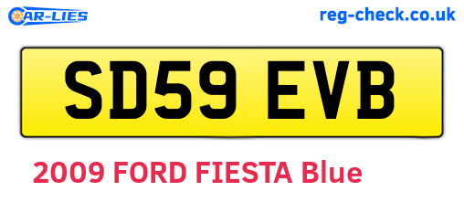 SD59EVB are the vehicle registration plates.