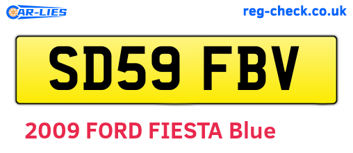 SD59FBV are the vehicle registration plates.
