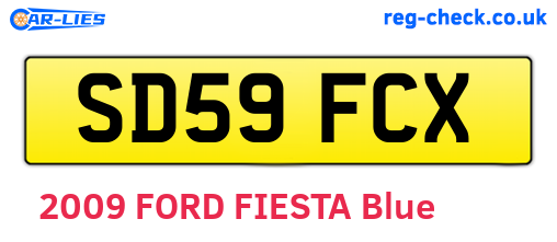 SD59FCX are the vehicle registration plates.