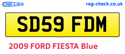 SD59FDM are the vehicle registration plates.