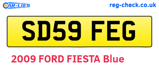 SD59FEG are the vehicle registration plates.
