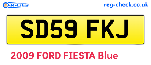 SD59FKJ are the vehicle registration plates.