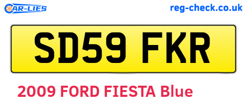 SD59FKR are the vehicle registration plates.