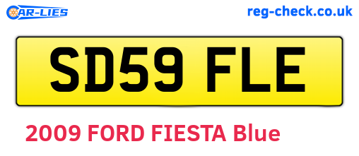 SD59FLE are the vehicle registration plates.