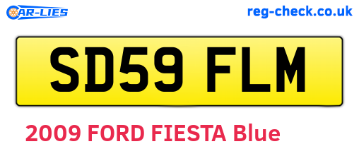 SD59FLM are the vehicle registration plates.