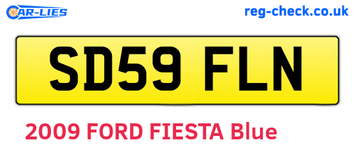 SD59FLN are the vehicle registration plates.