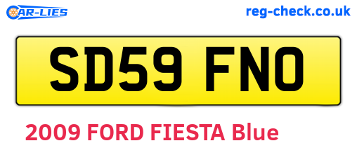 SD59FNO are the vehicle registration plates.