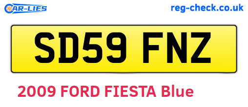 SD59FNZ are the vehicle registration plates.