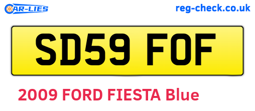SD59FOF are the vehicle registration plates.