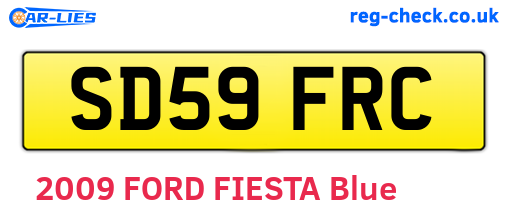 SD59FRC are the vehicle registration plates.