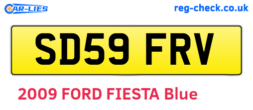SD59FRV are the vehicle registration plates.