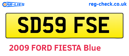 SD59FSE are the vehicle registration plates.