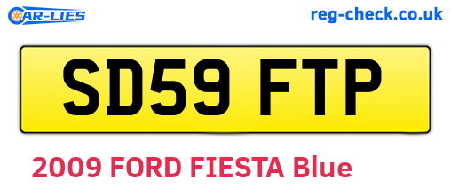 SD59FTP are the vehicle registration plates.
