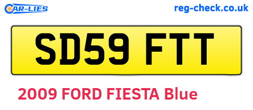 SD59FTT are the vehicle registration plates.