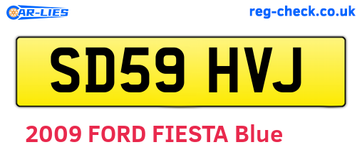 SD59HVJ are the vehicle registration plates.