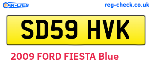 SD59HVK are the vehicle registration plates.