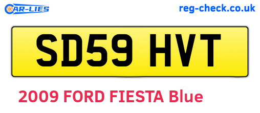 SD59HVT are the vehicle registration plates.