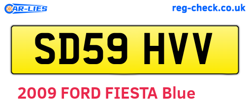 SD59HVV are the vehicle registration plates.