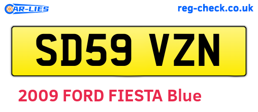 SD59VZN are the vehicle registration plates.