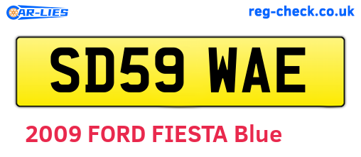 SD59WAE are the vehicle registration plates.