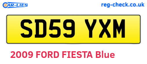 SD59YXM are the vehicle registration plates.