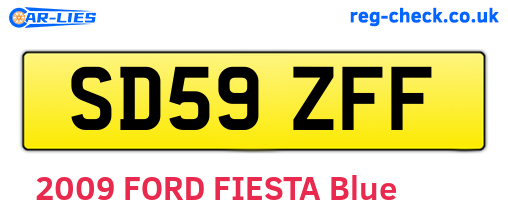 SD59ZFF are the vehicle registration plates.