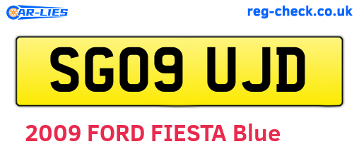 SG09UJD are the vehicle registration plates.