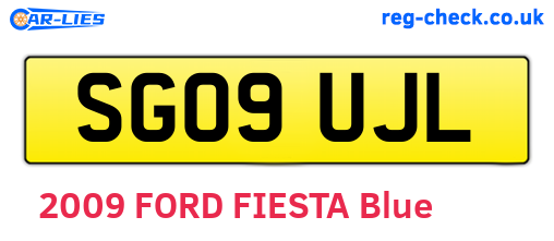 SG09UJL are the vehicle registration plates.