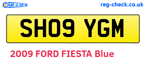SH09YGM are the vehicle registration plates.